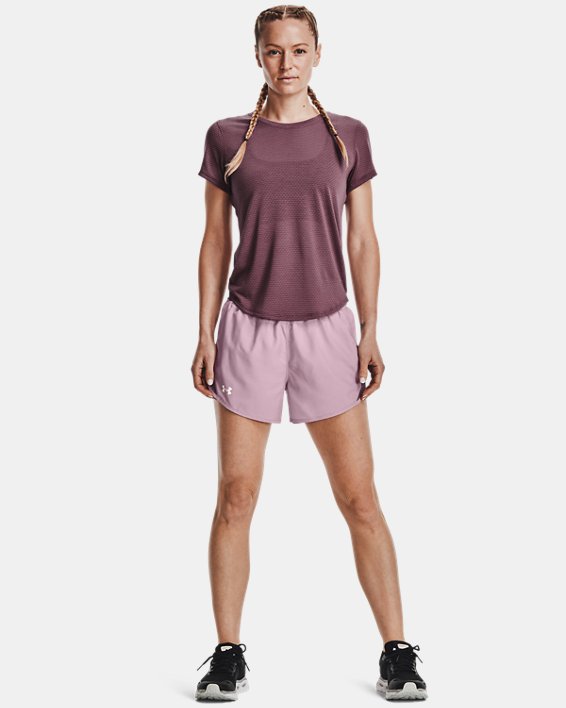 Women's UA Fly-By 2.0 Shorts, Pink, pdpMainDesktop image number 2